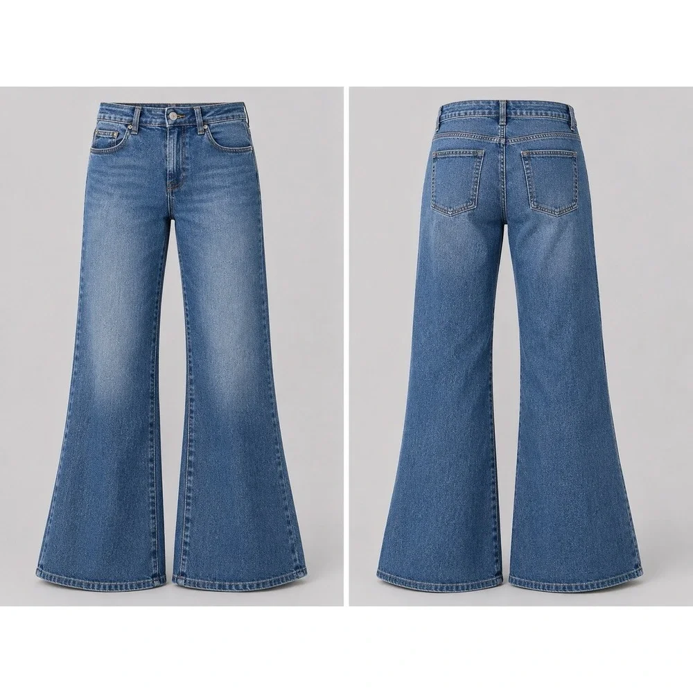 Uniqlo JEANS Women's  23 Wide LEG HIGH Rise Straight Y2K